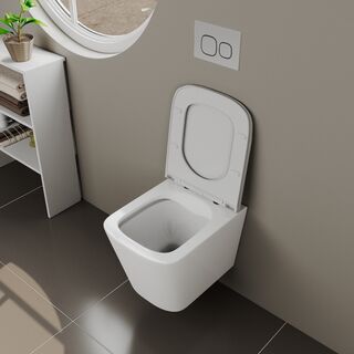 Унитаз подвесной D&K Berlin DT1436016 безободковый сиденье микролифт