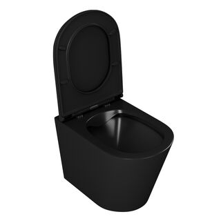 Унитаз подвесной D&K Venice (DT1026025) черный безободковый сиденье микролифт