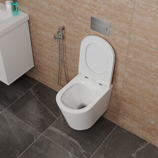 Унитаз подвесной D&K Venice (DT1026016) безободковый сиденье микролифт