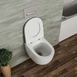 Унитаз подвесной D&K Matrix (DT1396016) безободковый сиденье микролифт