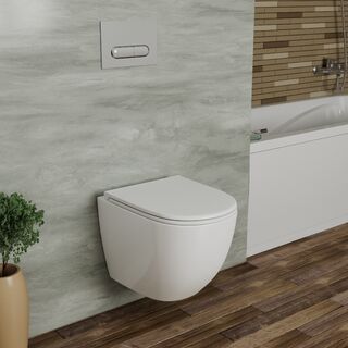 Унитаз подвесной D&K Matrix (DT1396016) безободковый сиденье микролифт