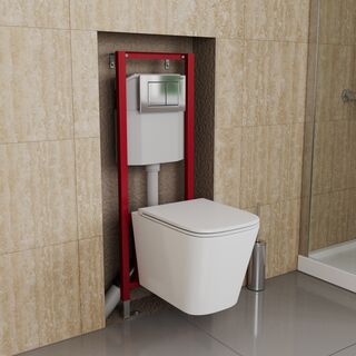 Инсталляция для подвесного унитаза D&K (DI8140116) с клавишей хром