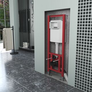 Инсталляция для подвесного унитаза D&K (DI8540116) с черной клавишей