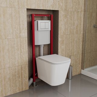 Инсталляция для подвесного унитаза D&K (DI8640116) с белой клавишей