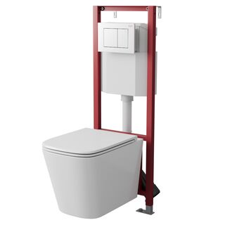 Инсталляция для подвесного унитаза D&K (DI8640116) с белой клавишей