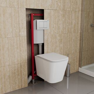 Инсталляция для подвесного унитаза D&K (DI8640116) с белой клавишей