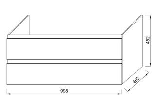 Тумба под раковину Jacob Delafon Madeleine 100 EB1318-J51 матовый белый