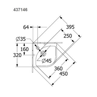 Раковина Villeroy & Boch Subway 3.0 43714601 (4371 46 01) (320х320 мм)