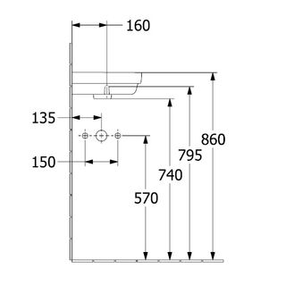 Раковина Villeroy & Boch Subway 3.0 43714601 (4371 46 01) (320х320 мм)