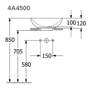 Раковина накладная Villeroy & Boch Loop & Friends 4A450001 (d 380 мм)