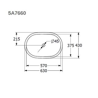 Раковина встраиваемая снизу Villeroy & Boch Architectura 5A766001 (570х375 мм)