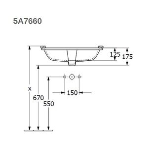 Раковина встраиваемая снизу Villeroy & Boch Architectura 5A766001 (570х375 мм)