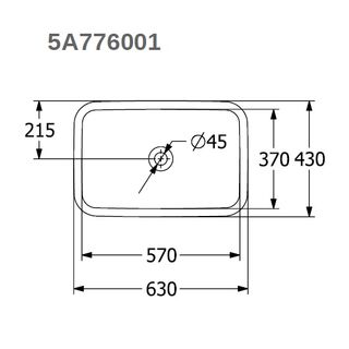 Раковина встраиваемая снизу Villeroy & Boch Architectura 5A776001 (570х370 мм)