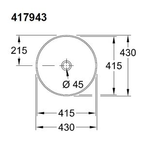 Раковина накладная Villeroy & Boch Artis 417943BCW0 (Fog) (430 мм)