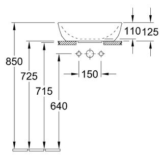 Раковина накладная Villeroy & Boch Artis 417943BCW0 (Fog) (430 мм)