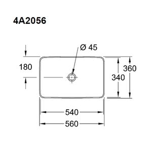 Раковина накладная Villeroy & Boch Collaro 4A205601 (560х360 мм)