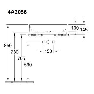 Раковина накладная Villeroy & Boch Collaro 4A205601 (560х360 мм)