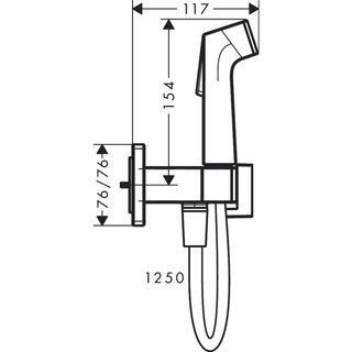 Гигиенический душ со смесителем Hansgrohe Bidette S 1 jet 29233340 шлифованный черный хром