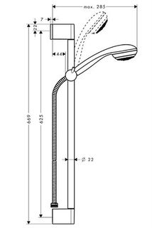 Душевой гарнитур Hansgrohe Crometta 85 27728000