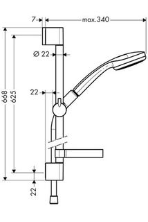 Душевой гарнитур Hansgrohe Croma 100 27717000