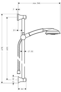 Душевой гарнитур Hansgrohe Raindance Classic 100 27843000