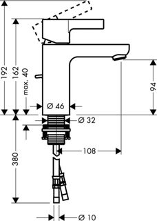 Смеситель для раковины Hansgrohe Metris S 31060000
