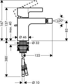 Смеситель для биде Hansgrohe Metris S 31261000