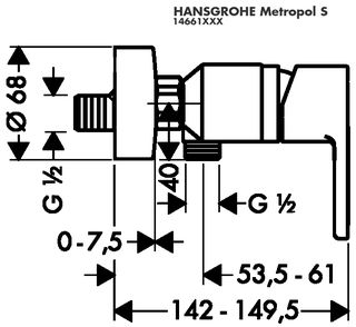 Смеситель для душа Hansgrohe Metris S 31660000
