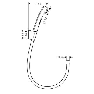 Гигиеническая лейка Hansgrohe 32129000