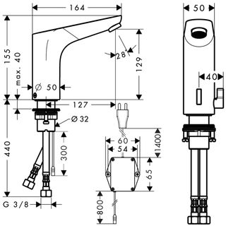 Смеситель для раковины Hansgrohe Focus E2 (31173000) электронный
