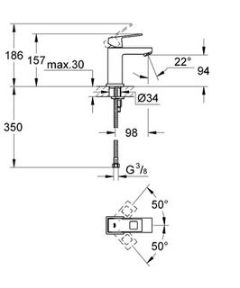 Смеситель для раковины Grohe Eurocube 23132000