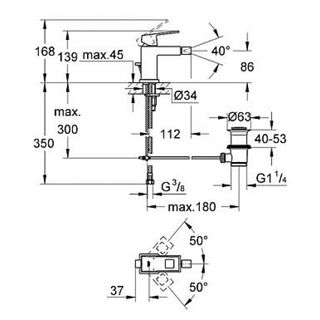 Смеситель для биде Grohe Eurocube 23138000