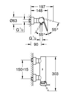 Смеситель для душа Grohe Plus 33577003
