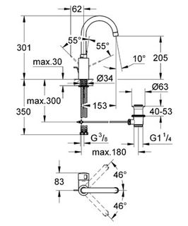 Смеситель для раковины Grohe Eurosmart Cosmopolitan 32830000